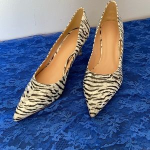 Faux Patent Pointed Heels, Size 8